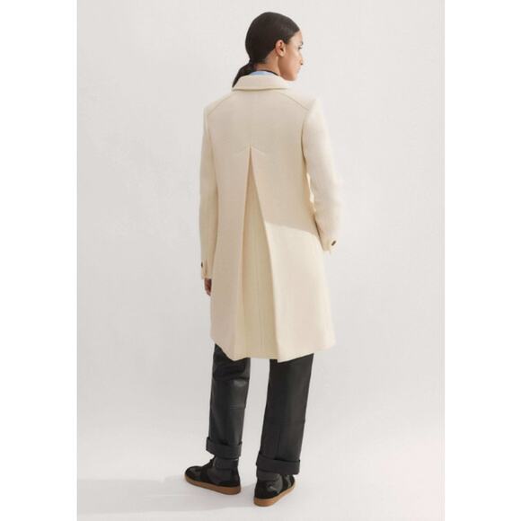 ME+EM Wool-Blend Military A-Line Coat in Natural (Size US 8) - Picture 2 of 14